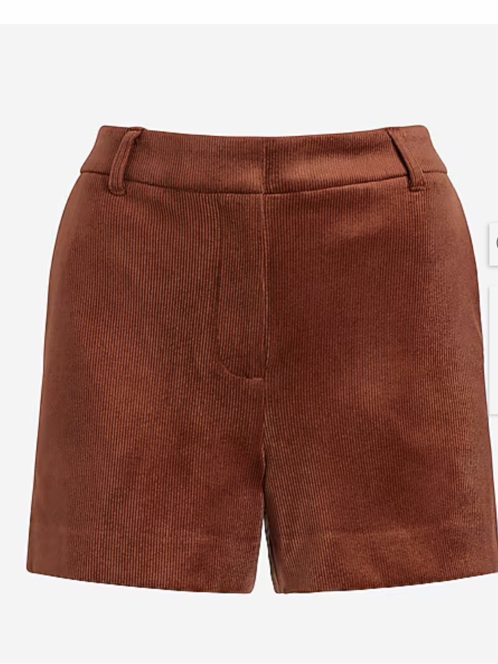 Express High Waisted Velvet Corduroy Editor Short - Picture 3 of 4